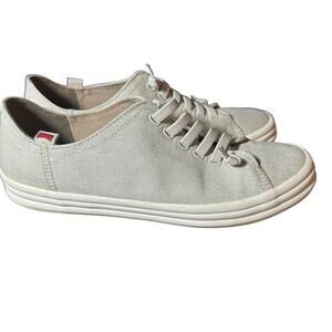 Camper Hoops 200604 light tan color cotton fabric sneakers size 41 US 10